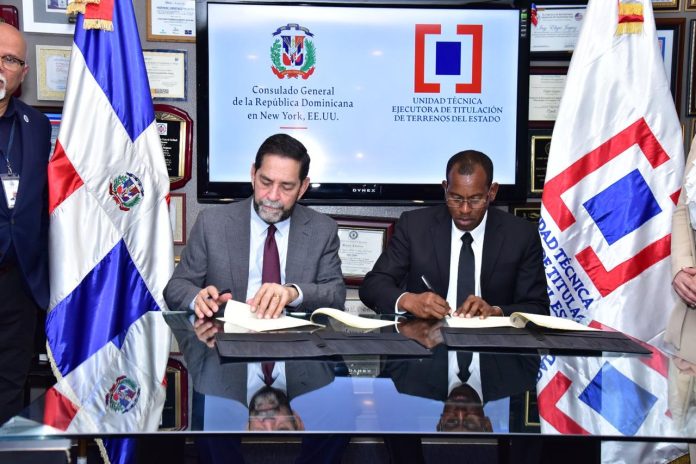 Unidad de Titulación de Terrenos del Estado y Consulado Dominicano Nueva York acuerdan abrir oficina para trámites de titulación