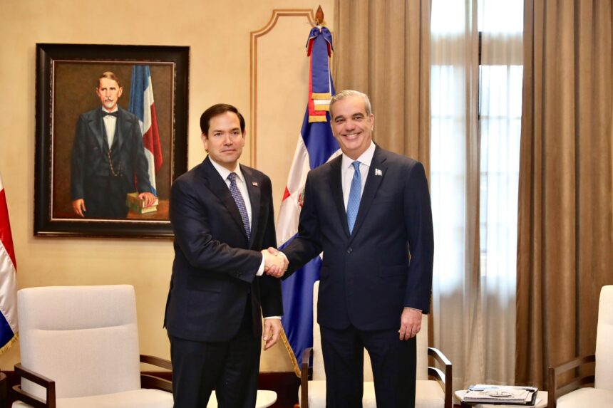 Presidente Dominicano recibe en su Despacho al secretario de Estado de EE.UU., Marco Rubio