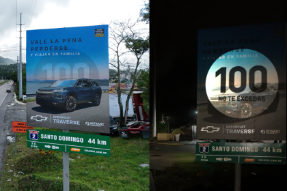 Santo Domingo Motors transforma vallas publicitarias de Chevrolet en señales de tránsito