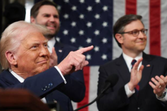 Donald Trump brindó un discurso ante las dos cámaras del Congreso este 4 de marzo de 2025. Foto / AFP