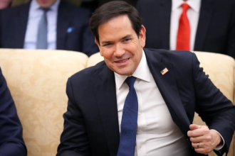 Secretary of State Marco Rubio speaks during a meeting with President Donald Trump and British Prime Minister Keir Starmer in the Oval Office at the White House on Feb. 27, 2025 in Washington, DC. Photo: Andrew Harnik/Getty Images
