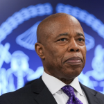 New York City Mayor Eric Adams attends an event at the NYPD’s 40th precinct, Thursday, Feb. 20, 2025, in the Bronx borough of New York. (AP Photo/Julia Demaree Nikhinson