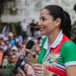 La candidata del correísmo, Luisa González, durante la campaña electoral.TOMADO DEL FACEBOOK DE LUISA GONZÁLEZ