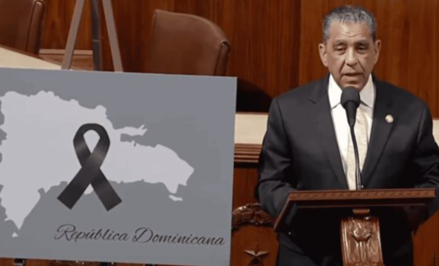 Adriano Espaillat hablando en la Cámara de Representantes el miércoles 9 de abril de 2025. (Fuente externa)