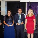 Desde la izquierda, Luis Cruz, Ada Guzmán, Félix Antonio Cruz Jiminián, Mayra Eduardo y José Eduardo Jr.