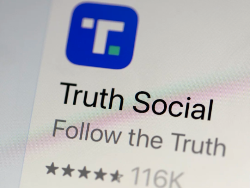 Shares of Trump Media & Technology Group, the company behind social media platform Truth Social, plunged for a second consecutive day on Monday. Scott Olson/Getty Images