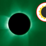 Observaciones en la línea verde coronal, una línea espectral emitida por átomos de hierro que han perdido la mitad de sus electrones debido a temperaturas extremadamente altas. Esto nos permite ver los contenidos más calientes de la corona, que alcanzan hasta 2 millones de grados. En la parte superior izquierda se puede ver un bucle caliente que se extiende desde la superficie del Sol hasta la corona, una estructura que suele aparecer tras una erupción solar. Foto: ESA/Proba-3/ASPIICS Licencia: CC BY-SA 3.0 IGO/Canva
