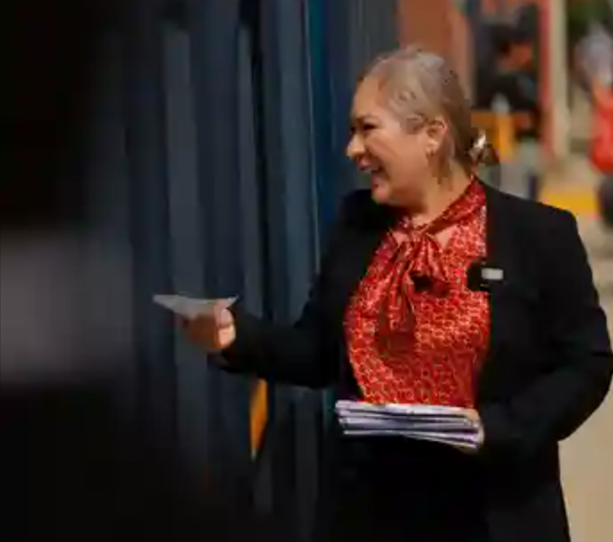 Silvia Delgado se presentó pasa ser jueza de primera instancia en materia penal en Ciudad Juárez, vecina de la estadounidense El Paso, Texas. Su candidatura fue de las más criticadas. (Imagen de archivo: 12.05.2025)