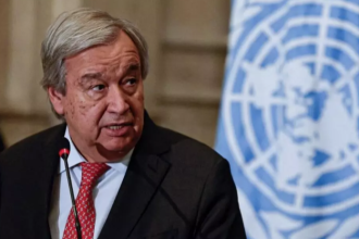 Archivo: El secretario general de la ONU, António Guterres, habla durante una conferencia de prensa el 19 de octubre de 2023. AFP - KHALED DESOUKI