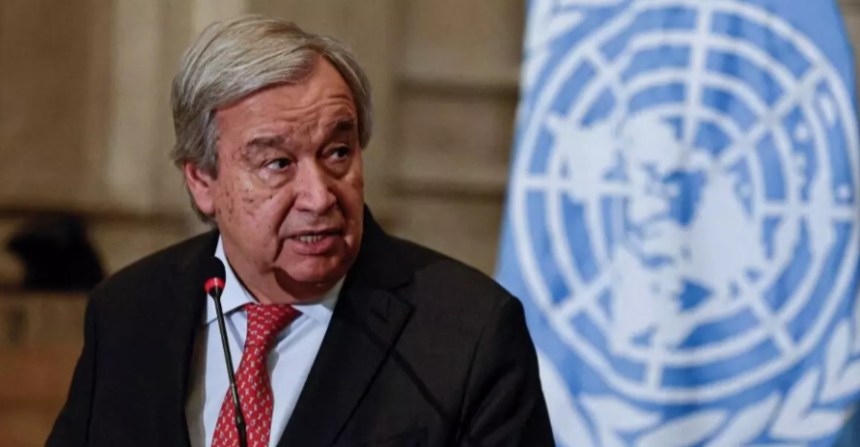 Archivo: El secretario general de la ONU, António Guterres, habla durante una conferencia de prensa el 19 de octubre de 2023. AFP - KHALED DESOUKI