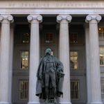 El edificio del Departamento del Tesoro de Estados Unidos, en Washington, el 18 de noviembre de 2024.(Jose Luis Magana / AP