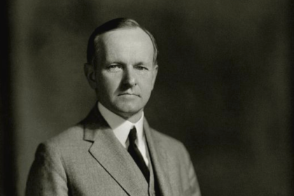 Calvin Coolidge, trigésimo presidente de la nación, nacido el 4 de julio de 1872 en Plymouth Notch, Vermont.
