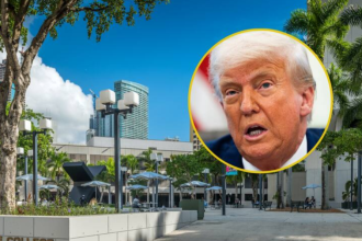 Miami Dade College. FOTO: Getty Images. // Presidente Donald Trump. FOTO: ALLISON ROBBERT/AFP via Getty Images
