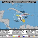 Indomet: Melissa mantendrá nublados y fuertes lluvias en todo el país; podría convetirse en huracán este jueves