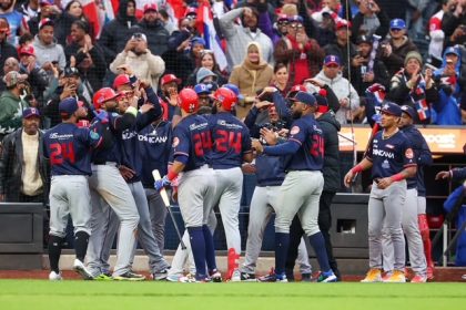 Selección de República Dominicana celebra victoria en el Citi Field (Imagen/Fuente Externa)