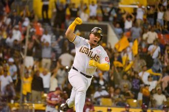 Julio Rodríguez pegó el sencillo que dejó en el terreno a los Gigantes del Cibao 