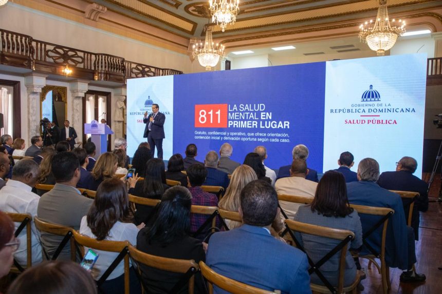 Presidente Abinader encabeza presentación de avances en salud mental a nivel nacional y se expande línea de servicio 811 de salud mental, gratuita y confidencial